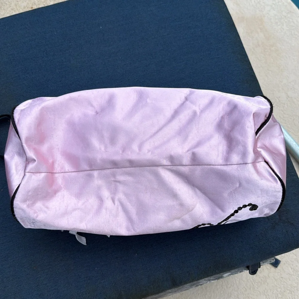 Vintage Pretty Pink satin Ballet dance bag